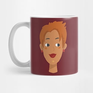 Red pixie short hairstyle women Mug